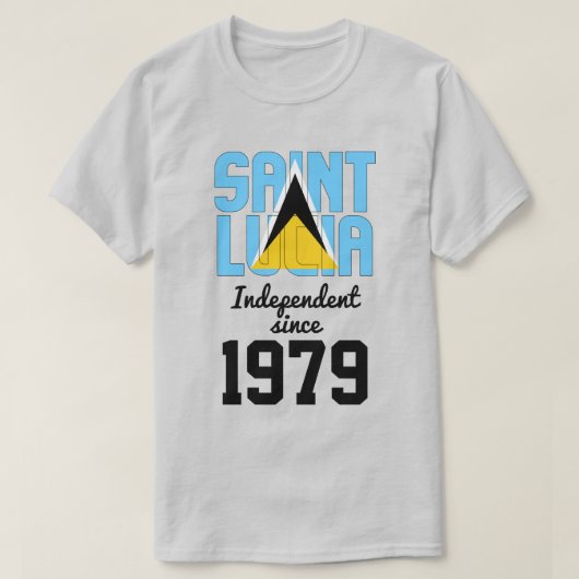 Sint Lucia Flag Independence Celebration T-shirt (Design voorkant)
