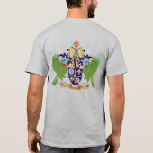 Sint Lucia Flag Independence Celebration T-shirt (Achterkant)