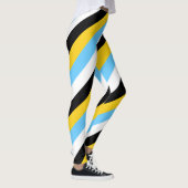 Sint Lucia National Flag Colors Diagonal Striped Leggings (Rechts)