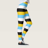 Sint Lucia Nationale vlag Kleuren horizontale stre Leggings (Rechts)