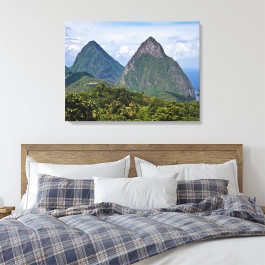 Sint Lucia Pitons Canvas (Insitu (Slaapkamer))