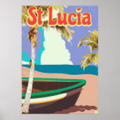 Sint-Lucia strandreisposter Poster (Voorkant)