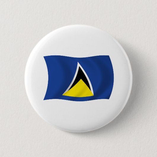 Sint Lucia Vlag Knop Ronde Button 5,7 Cm (Voorkant)