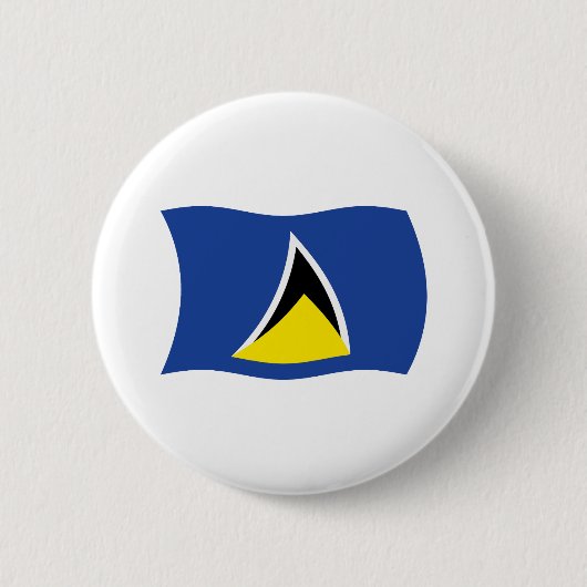 Sint Lucia Vlag Knop Ronde Button 5,7 Cm (Voorkant)