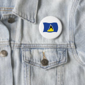 Sint Lucia Vlag Knop Ronde Button 5,7 Cm (In situ)