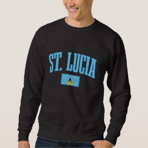 Sint-Lucia West-Indië Lucian Vlag Trots Souvenir V Trui