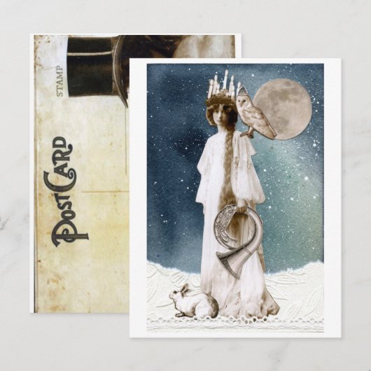 Sint Lucia Winter Greetings Card Briefkaart (Voorkant / Achterkant)