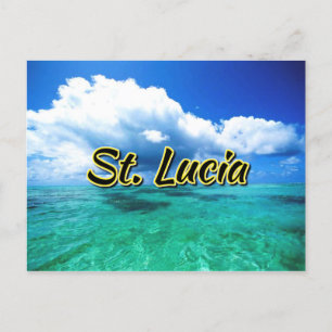 Sint Lucia zee sky Briefkaart