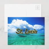 Sint Lucia zee sky Briefkaart (Voorkant / Achterkant)