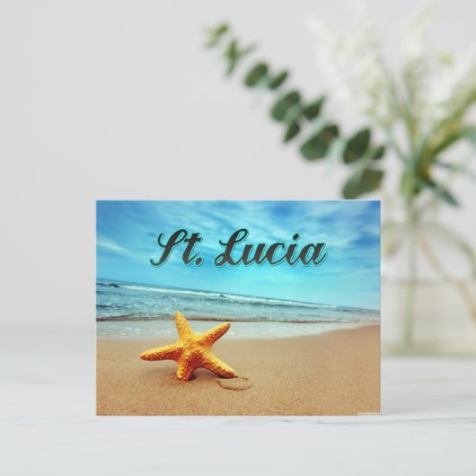Sint-Lucia-zeestervis Briefkaart (Staand voorkant)
