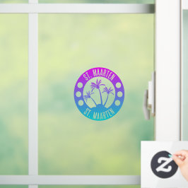 Sint Maarten Blue Gradient Sint Martin Raamsticker