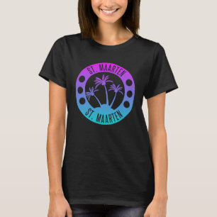 Sint Maarten Blue Gradient Sint Martin T-shirt