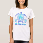  Sint-Maarten Blue Zee Turtle Souvenir T-shirt (Voorkant)