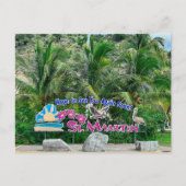 Sint Maarten Bord Briefkaart (Voorkant)