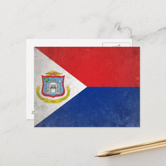 Sint Maarten Briefkaart (Voorkant / Achterkant in situ)