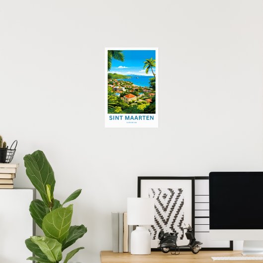 Sint Maarten Caribbean Travel Print (Thuiskantoor)