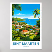 Sint Maarten Caribbean Travel Print (Voorkant)