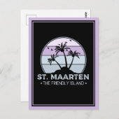 Sint Maarten De vriendelijke eilandretro Sint Mart Briefkaart (Voorkant / Achterkant)