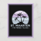 Sint Maarten De vriendelijke eilandretro Sint Mart Briefkaart (Voorkant)
