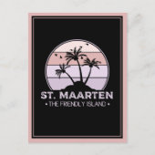 Sint Maarten De vriendelijke eilandretro Sint Mart Briefkaart (Voorkant)