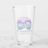 Sint Maarten De vriendelijke eilandretro Sint Mart Glas (Voorkant)