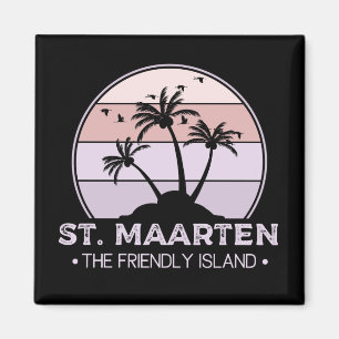 Sint Maarten De vriendelijke eilandretro Sint Mart Magneet