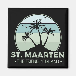 Sint Maarten De vriendelijke eilandretro Sint Mart Magneet