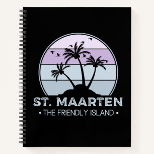 Sint Maarten De vriendelijke eilandretro Sint Mart Notitieboek