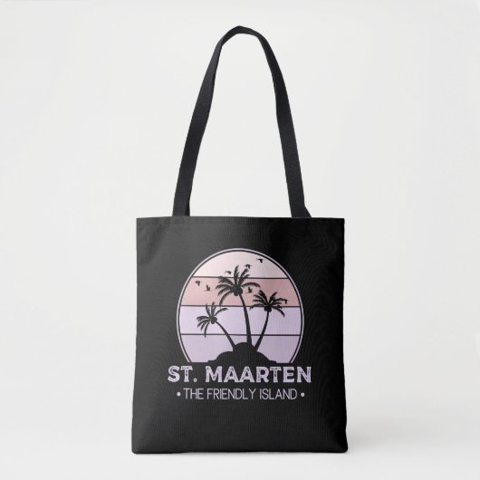 Sint Maarten De vriendelijke eilandretro Sint Mart Tote Bag (Voorkant)