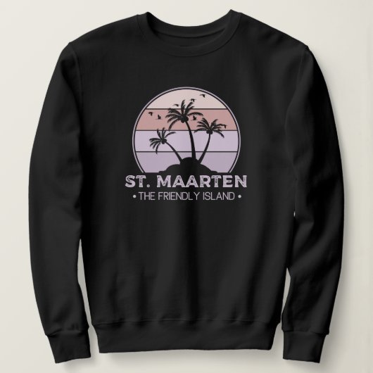 Sint Maarten De vriendelijke eilandretro Sint Mart Trui (Design voorkant)