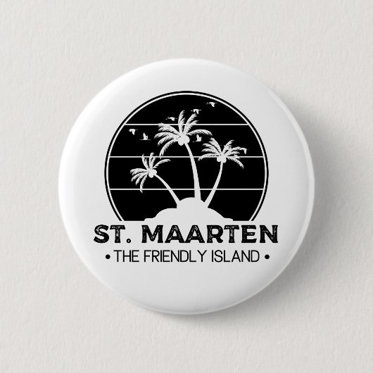 Sint Maarten De vriendelijke Sint Martin Ronde Button 5,7 Cm (Voorkant)