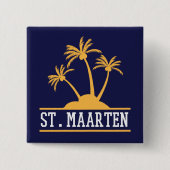 Sint Maarten De vriendelijke Sint Martin Vierkante Button 5,1 Cm (Voorkant)