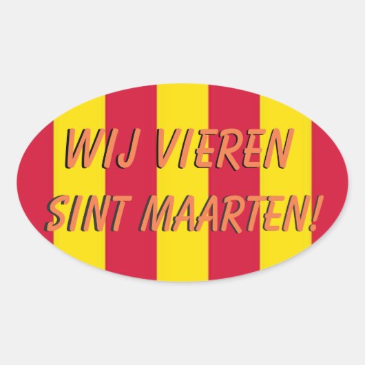 Sint Maarten deur sticker (Voorkant)