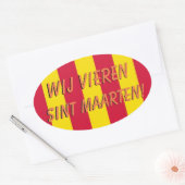 Sint Maarten deur sticker (Envelop)