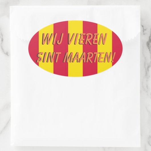 Sint Maarten deur sticker (Tas)