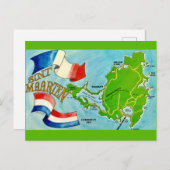 Sint Maarten Eiland Ansichtkaart Kaart  (Voorkant / Achterkant)