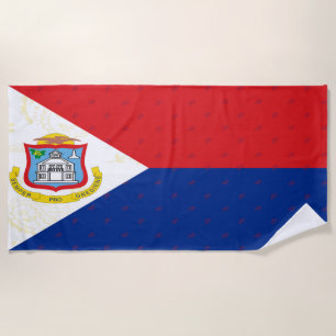 Sint Maarten Flag Beach Towel Strandlaken