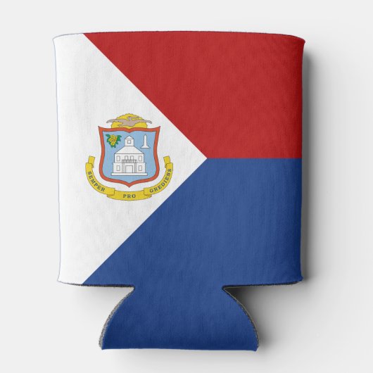 Sint Maarten Flag Blikjeskoeler (Achterkant)