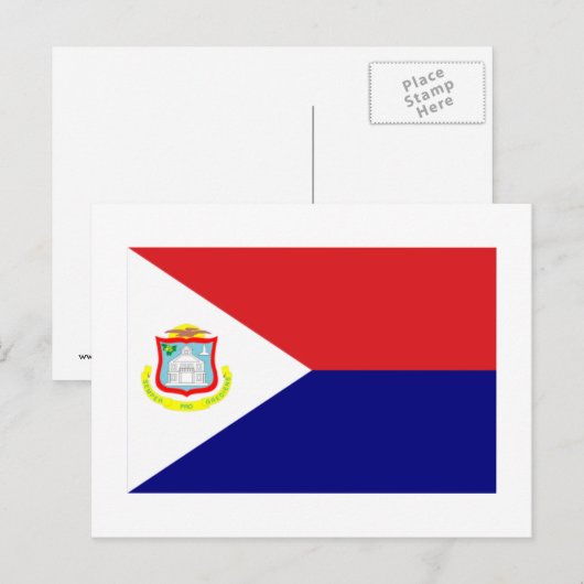 Sint Maarten Flag Briefkaart (Voorkant / Achterkant)
