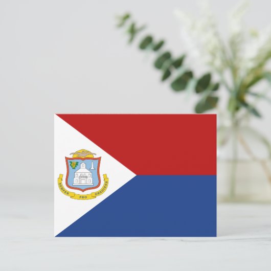 Sint Maarten Flag Briefkaart (Staand voorkant)