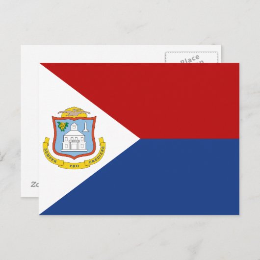 Sint Maarten Flag Briefkaart (Voorkant / Achterkant)