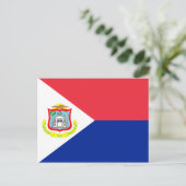 Sint Maarten Flag Briefkaart (Staand voorkant)