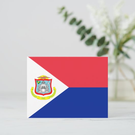 Sint Maarten Flag Briefkaart (Staand voorkant)