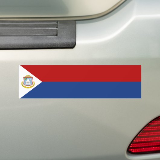 Sint Maarten Flag Bumpersticker (Op auto)