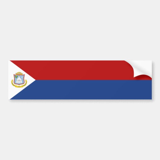 Sint Maarten Flag Bumpersticker (Voorkant)