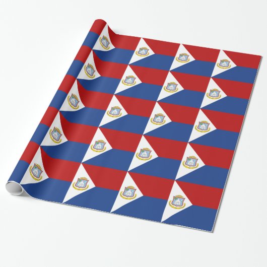Sint Maarten Flag Cadeaupapier (Uitgerold)