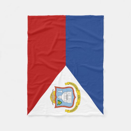 Sint Maarten Flag Fleece Deken (Voorkant)