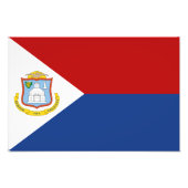 Sint Maarten Flag Foto Afdruk (Voorkant)