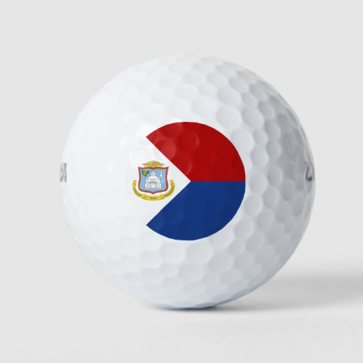 Sint Maarten Flag Golfballen (Voorkant)