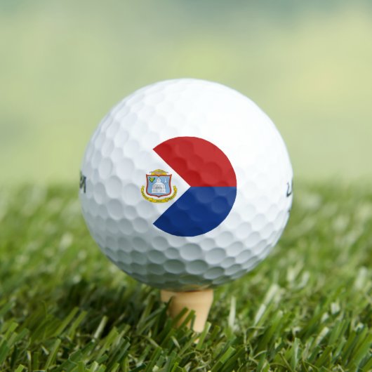 Sint Maarten Flag Golfballen (Insitu Shirt)